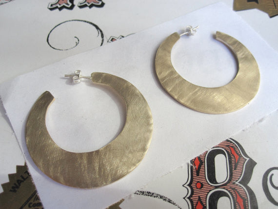 Modern Open Hoop Earrings - 0054 - Virginia Wynne Designs