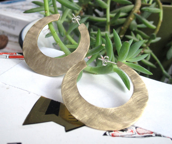 Modern Open Hoop Earrings - 0054 - Virginia Wynne Designs