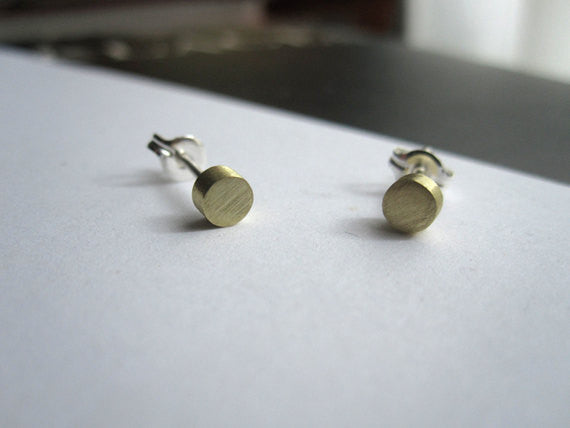Well-Designed, Contemporary Hand-Made Geometric Circle Stud Earrings - 0023 - Virginia Wynne Designs