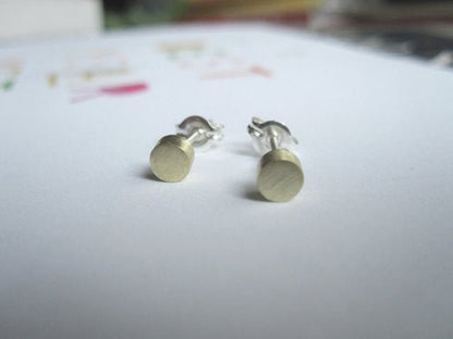 Well-Designed, Contemporary Hand-Made Geometric Circle Stud Earrings - 0023 - Virginia Wynne Designs