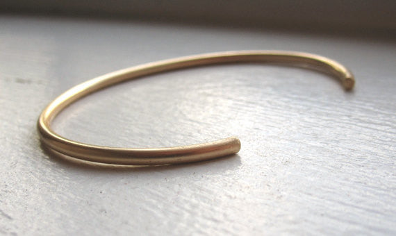 Elegant Yet Affordable - A Set Of Four Hand-Made Adjustable Brass Cuff Stacking Bracelets - 0052 - Virginia Wynne Designs