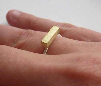Well-Designed and Exceptional Hand-Made Thick Bar Stacking Ring, - 0105 - Virginia Wynne Designs