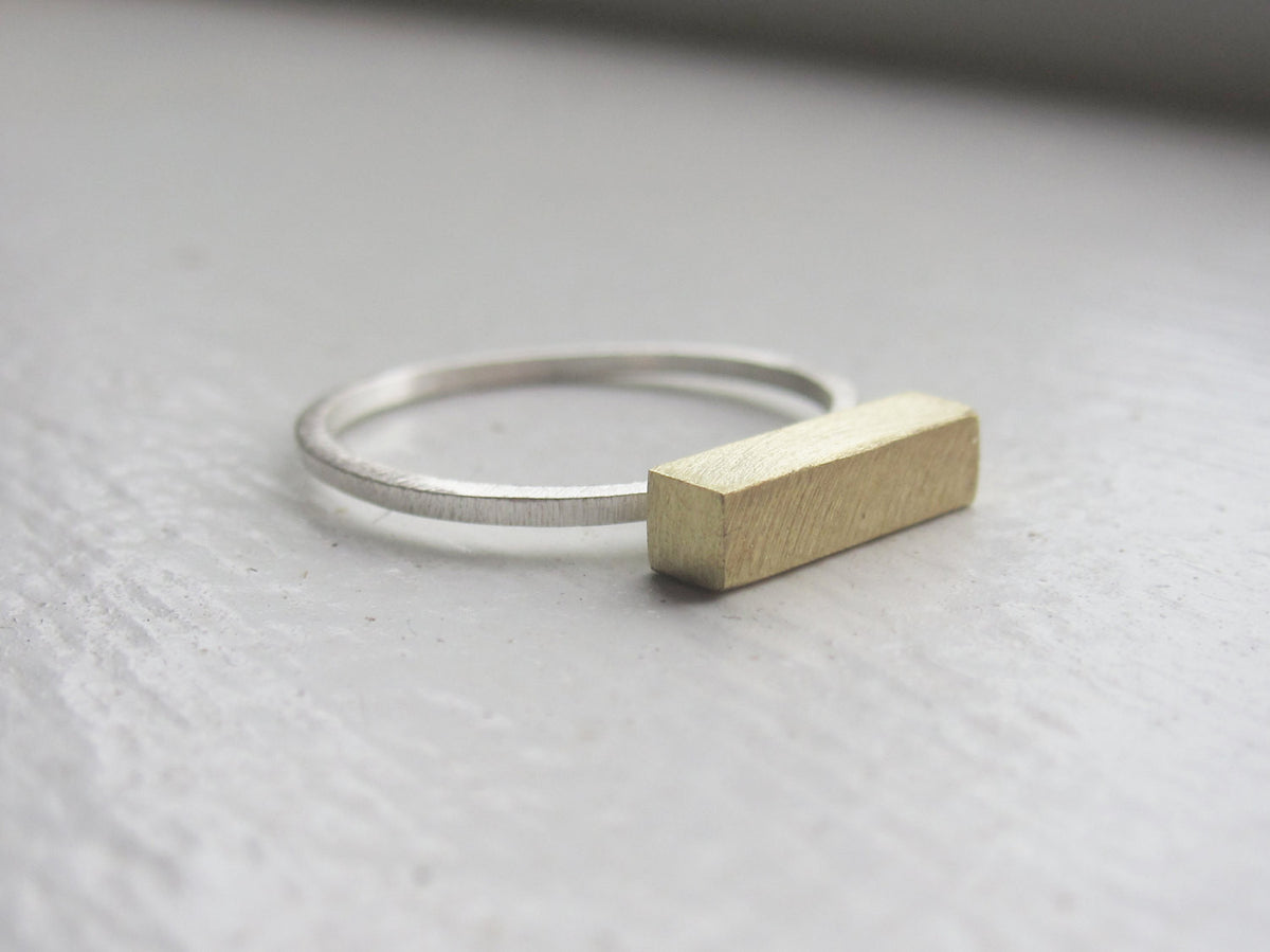 Well-Designed and Exceptional Hand-Made Thick Bar Stacking Ring, - 0105 - Virginia Wynne Designs