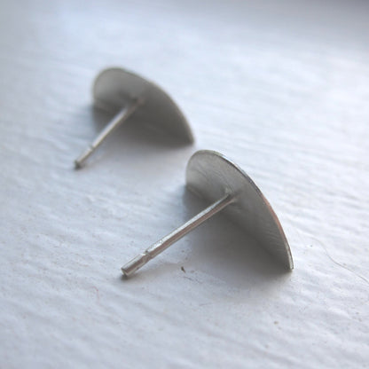Classic, Hand-Made, Half Moon Stud Earrings - 0102 - Virginia Wynne Designs