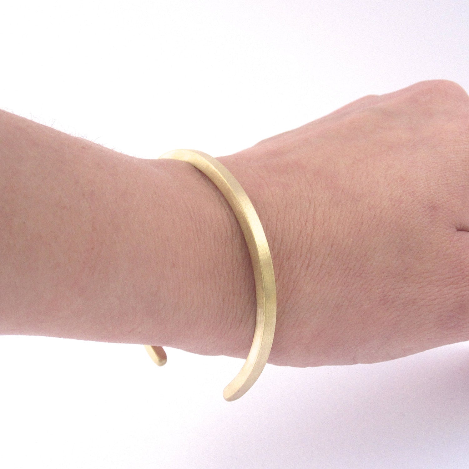 Contemporary Stylish Hand-Made Thick Square Bangle Cuff Bracelet - 0174 - Virginia Wynne Designs