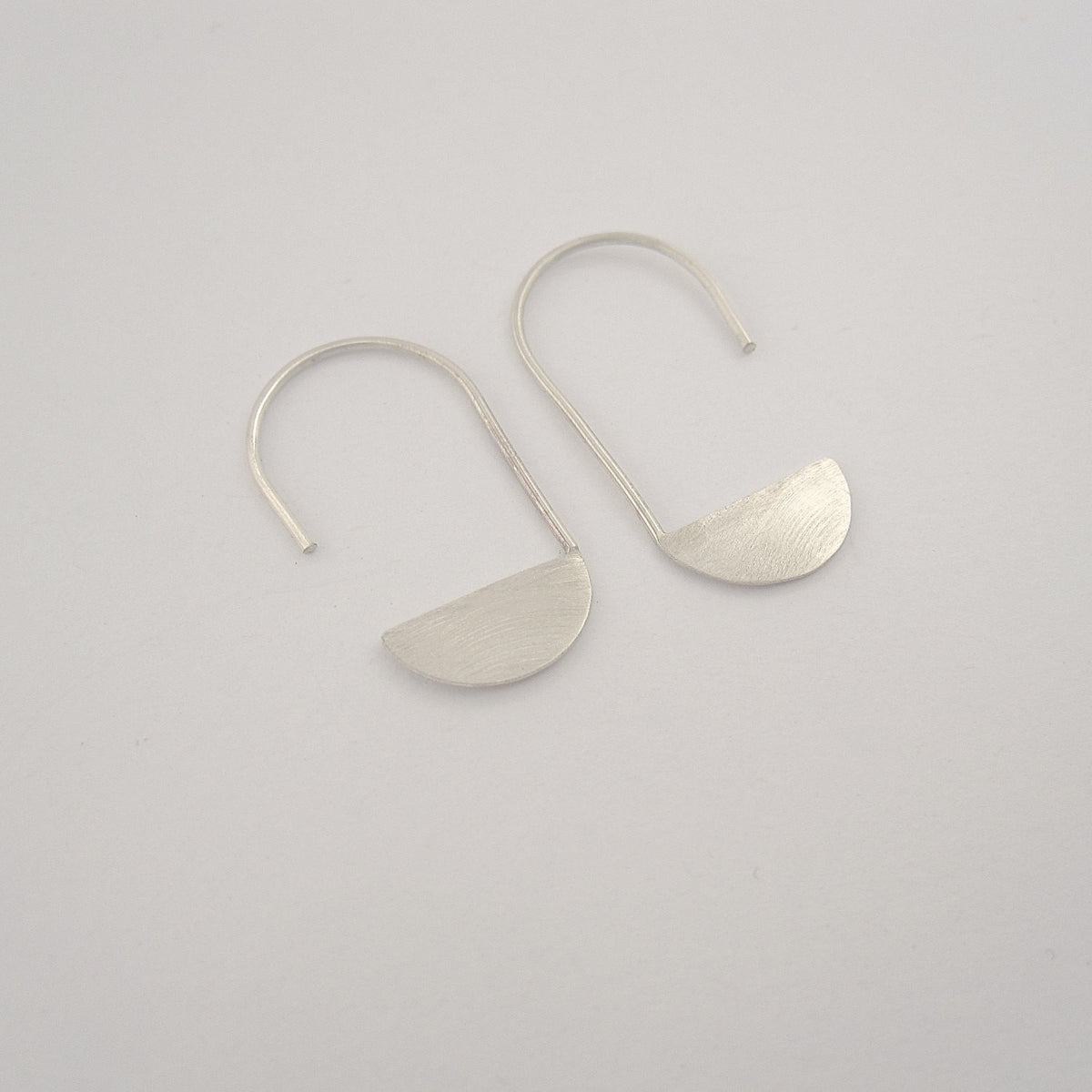 A Contemporary, Hand-Made Take on the Classic Design,  Crescent Moon Dangle Earrings - 0136 - Virginia Wynne Designs