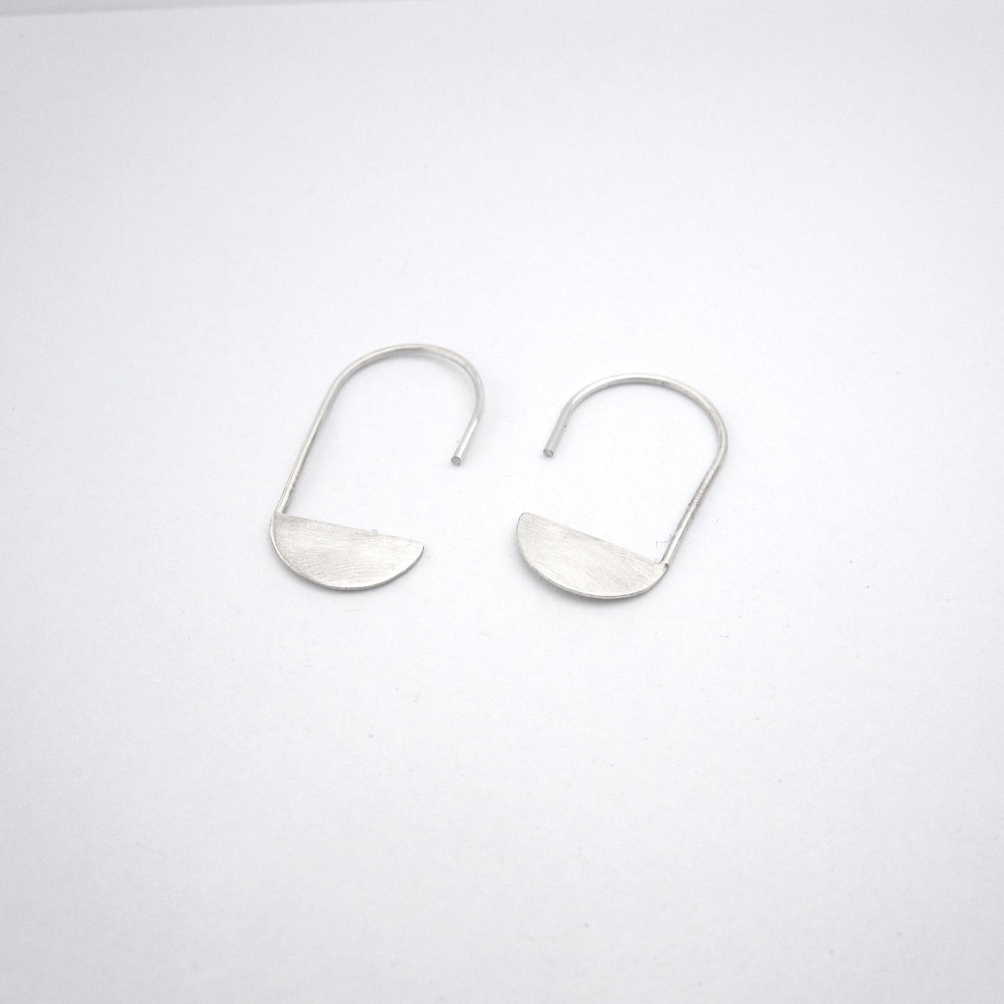 A Contemporary, Hand-Made Take on the Classic Design,  Crescent Moon Dangle Earrings - 0136 - Virginia Wynne Designs