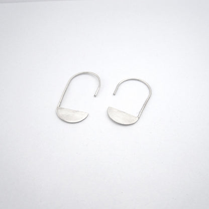A Contemporary, Hand-Made Take on the Classic Design,  Crescent Moon Dangle Earrings - 0136 - Virginia Wynne Designs