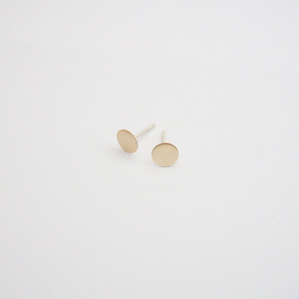 Contemporary Styled, Hand-Made Flat Circular Gold Colored Brass Studs ...