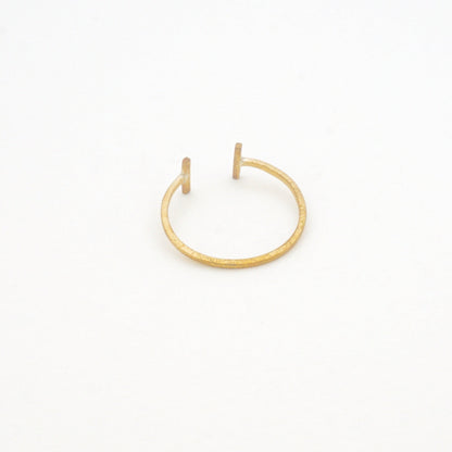 Unique & Minimalist Hand-Made Open Parallel Bar Ring - 0155 - Virginia Wynne Designs