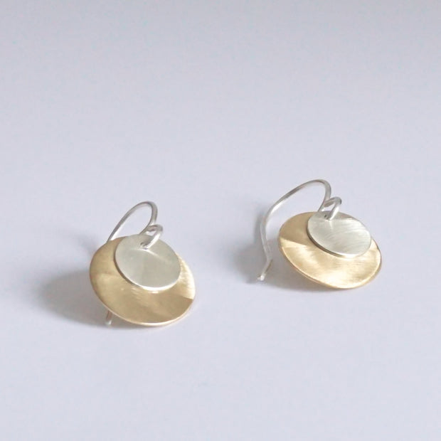 Boho Chic and Stylish - Hand-Made Circle Dangle Drop Earrings - 0061 - Virginia Wynne Designs