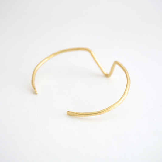 Hand-Made, Stylish Hammered V Chevron Cuff Bracelet - 0171 - Virginia Wynne Designs