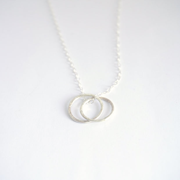 Celebrate Your Friendship With Hand-Crafted Sterling Silver Interlocking Circle Necklace  - 0142 - Virginia Wynne Designs