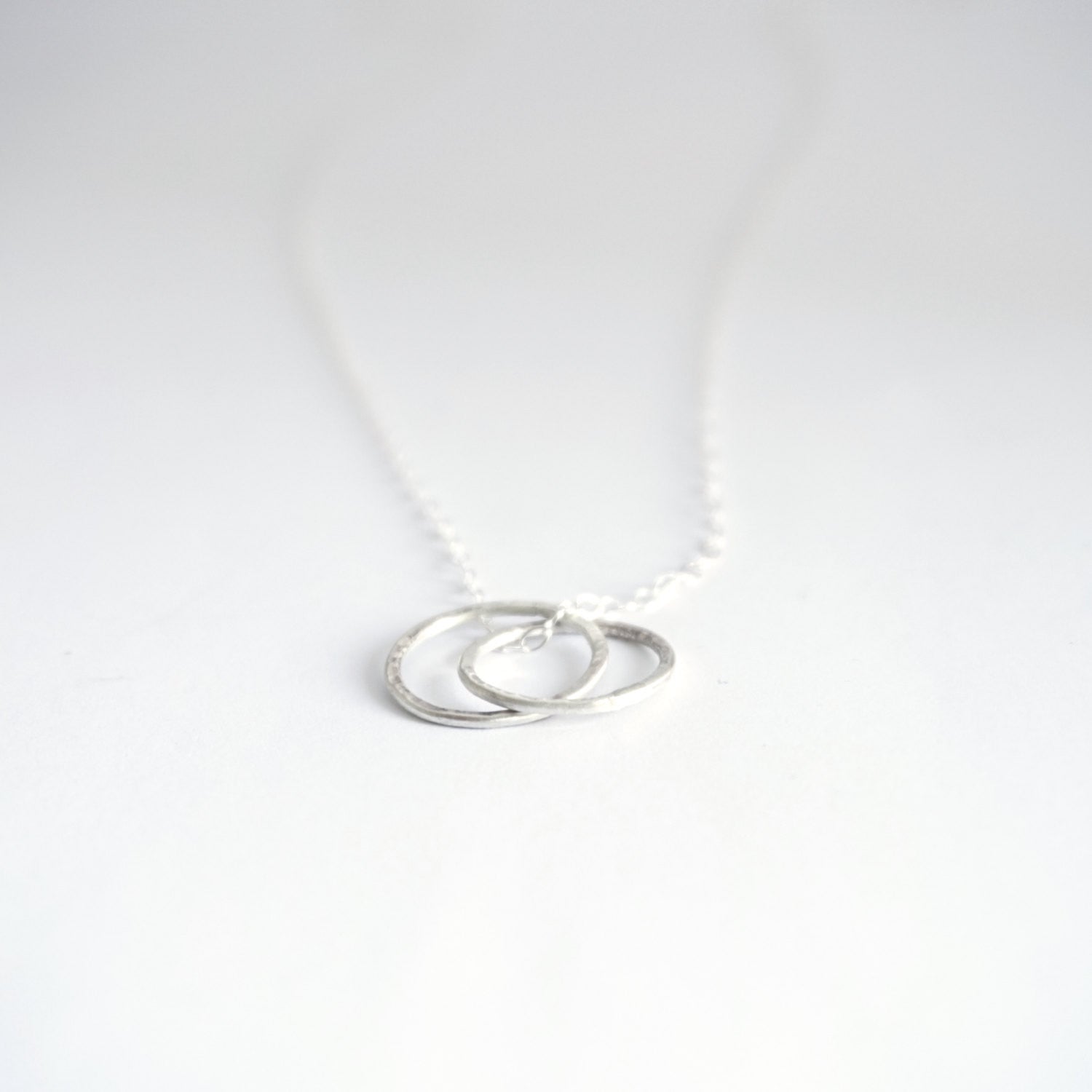 Celebrate Your Friendship With Hand-Crafted Sterling Silver Interlocking Circle Necklace  - 0142 - Virginia Wynne Designs