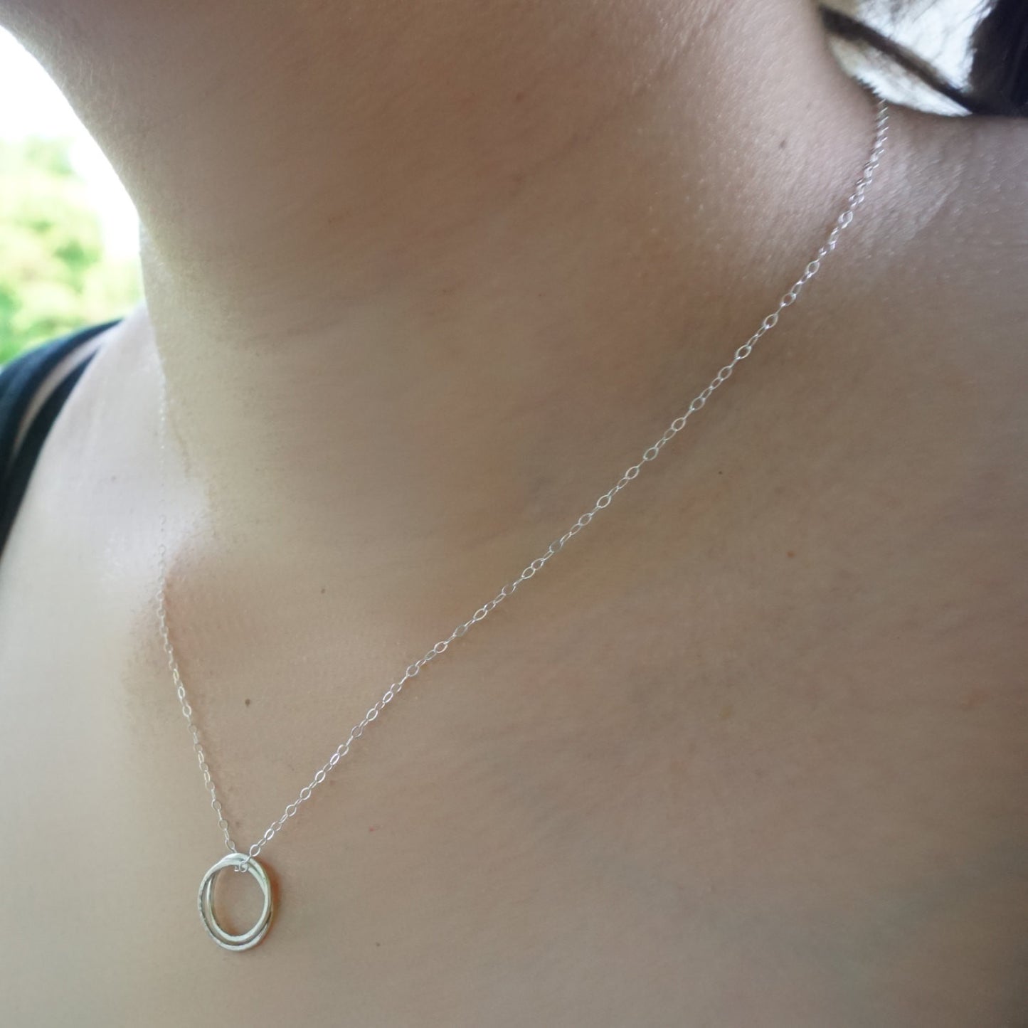 Celebrate Your Friendship With Hand-Crafted Sterling Silver Interlocking Circle Necklace  - 0142 - Virginia Wynne Designs