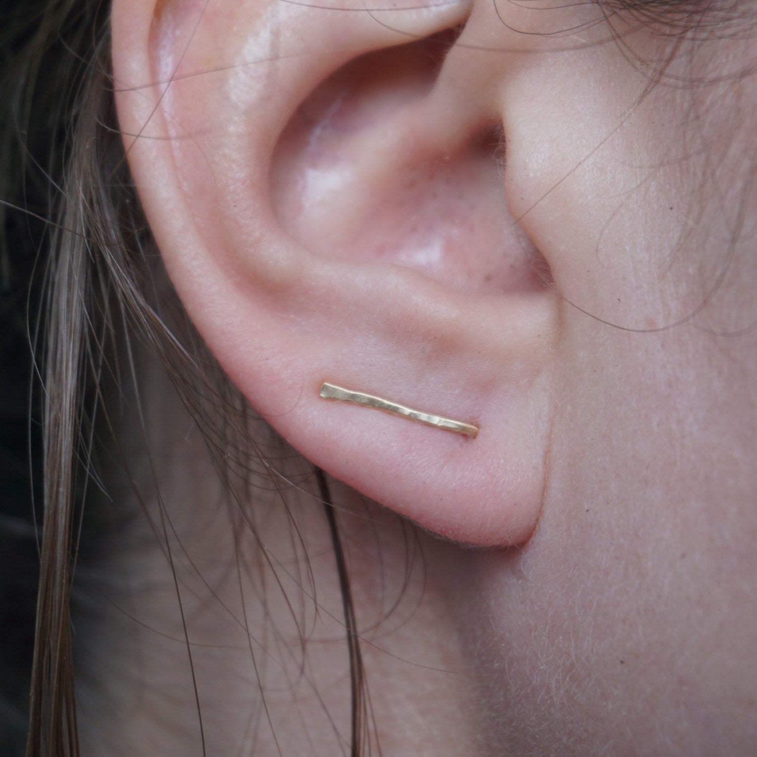 Modern Distinctive Simple Hand-Crafted Small Ear Climber Earrings - 0182 - Virginia Wynne Designs
