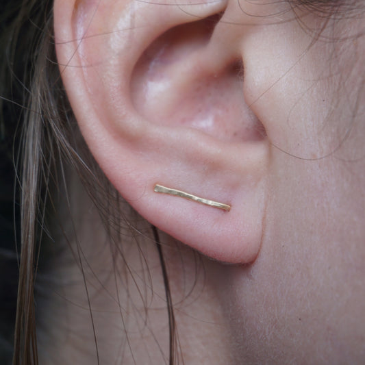 Modern Distinctive Simple Hand-Crafted Small Ear Climber Earrings - 0182 - Virginia Wynne Designs