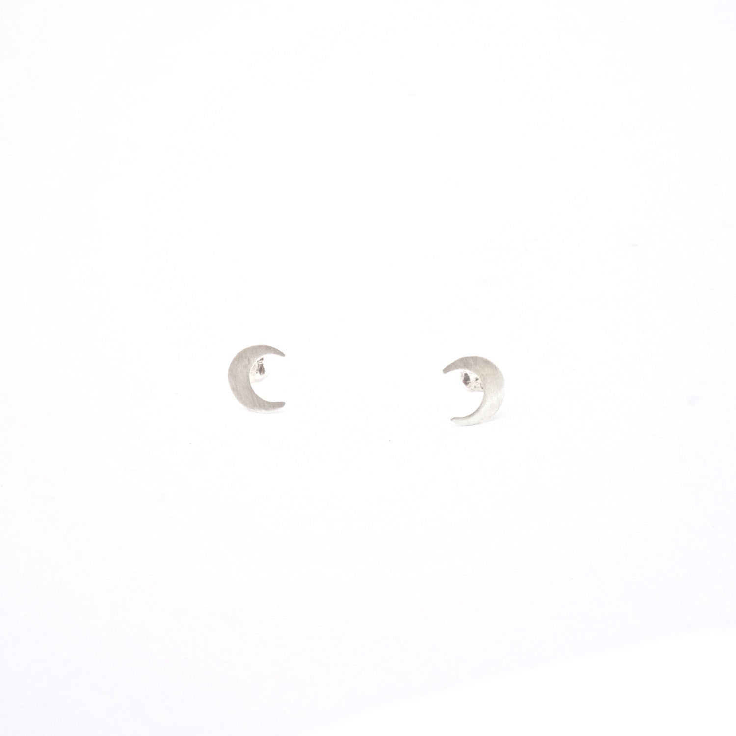 Contemporary Boho Classics - Hand-Made Cresent Moon Studs  - 0154 - Virginia Wynne Designs