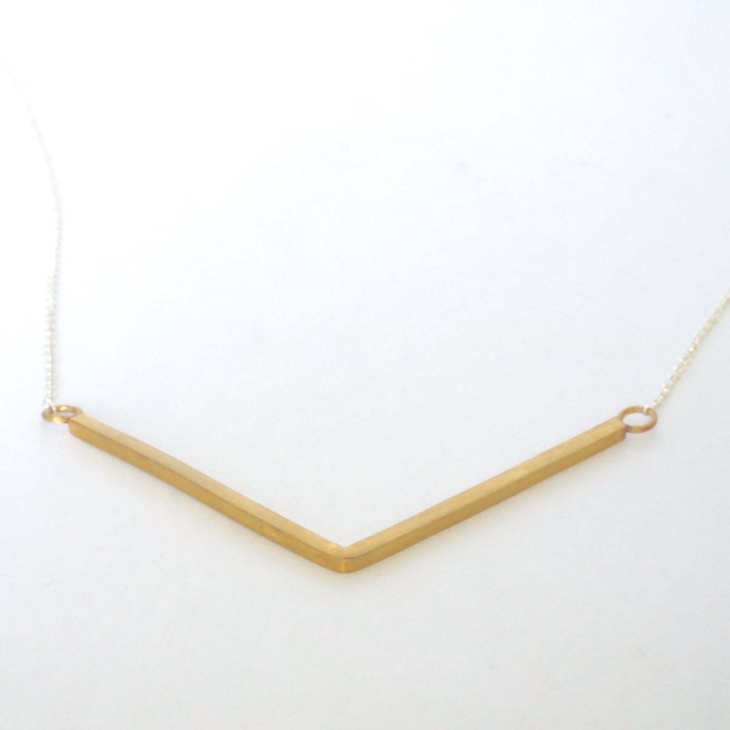 Elegant and Affordable Hand-Made "V" Chevron Necklace - 0156 - Virginia Wynne Designs