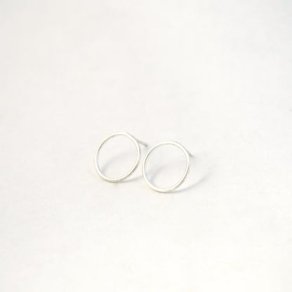 Simple, Elegant and Well Designed Hand-Made Thin Large Circle Studs - 0162 - Virginia Wynne Designs