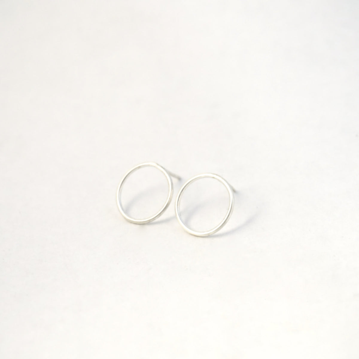 Simple, Elegant and Well Designed Hand-Made Thin Large Circle Studs - 0162 - Virginia Wynne Designs