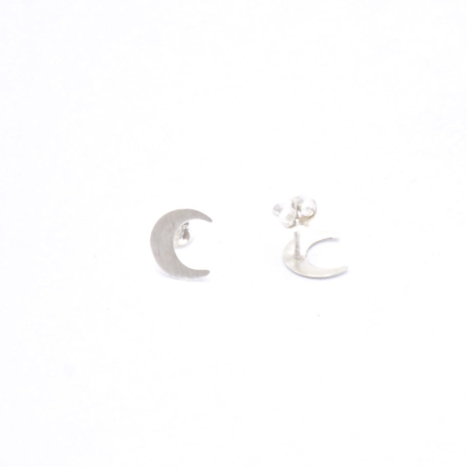 Contemporary Boho Classics - Hand-Made Cresent Moon Studs  - 0154 - Virginia Wynne Designs