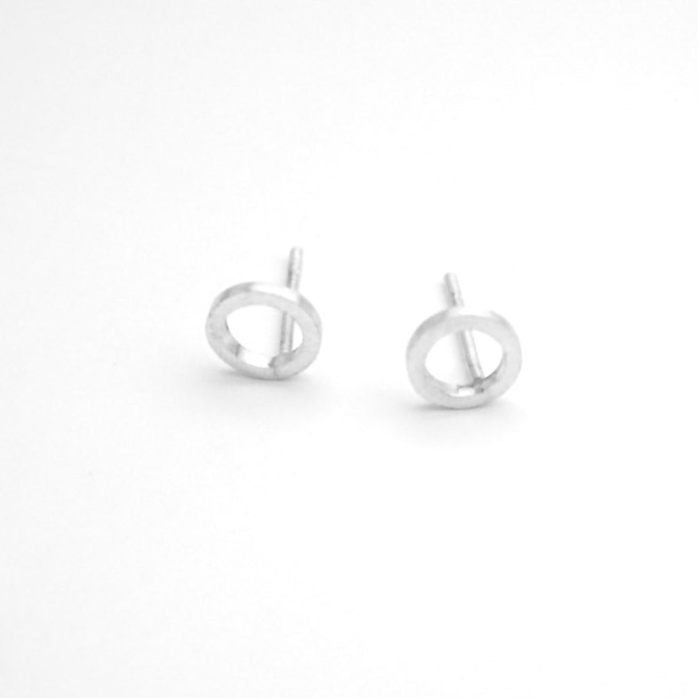 Sophisticated Hand-Made Open Circle Stud Earrings - 0183 - Virginia Wynne Designs