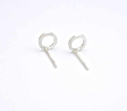 Sophisticated Hand-Made Open Circle Stud Earrings - 0183 - Virginia Wynne Designs