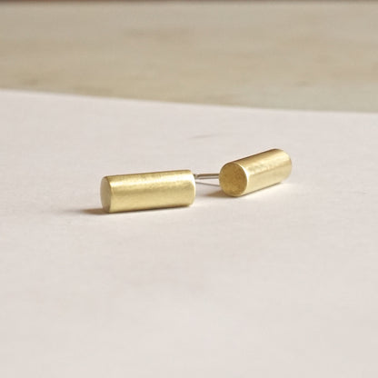 A Contemporary Classic - Hand-Made Solid Round Bar Stud Earrings - 0163 - Virginia Wynne Designs