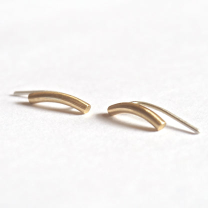 Understated Yet Modern Hand-Made Small Ear Climber Earrings - 0176 - Virginia Wynne Designs