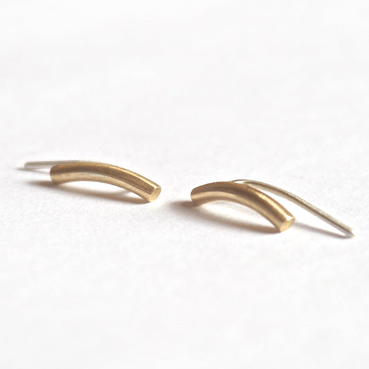 Understated Yet Modern Hand-Made Small Ear Climber Earrings - 0176 - Virginia Wynne Designs