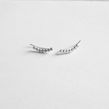 Hand-Made Contemporary Bohemian Beaded Ear Crawler Cuff - 0059 - Virginia Wynne Designs