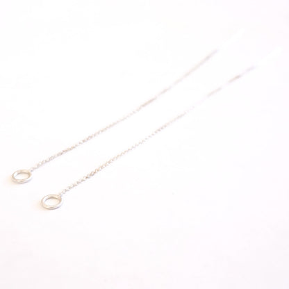Unique and Tasteful Open Circle On a Long Sterling Silver Chain Threader - 0199 - Virginia Wynne Designs