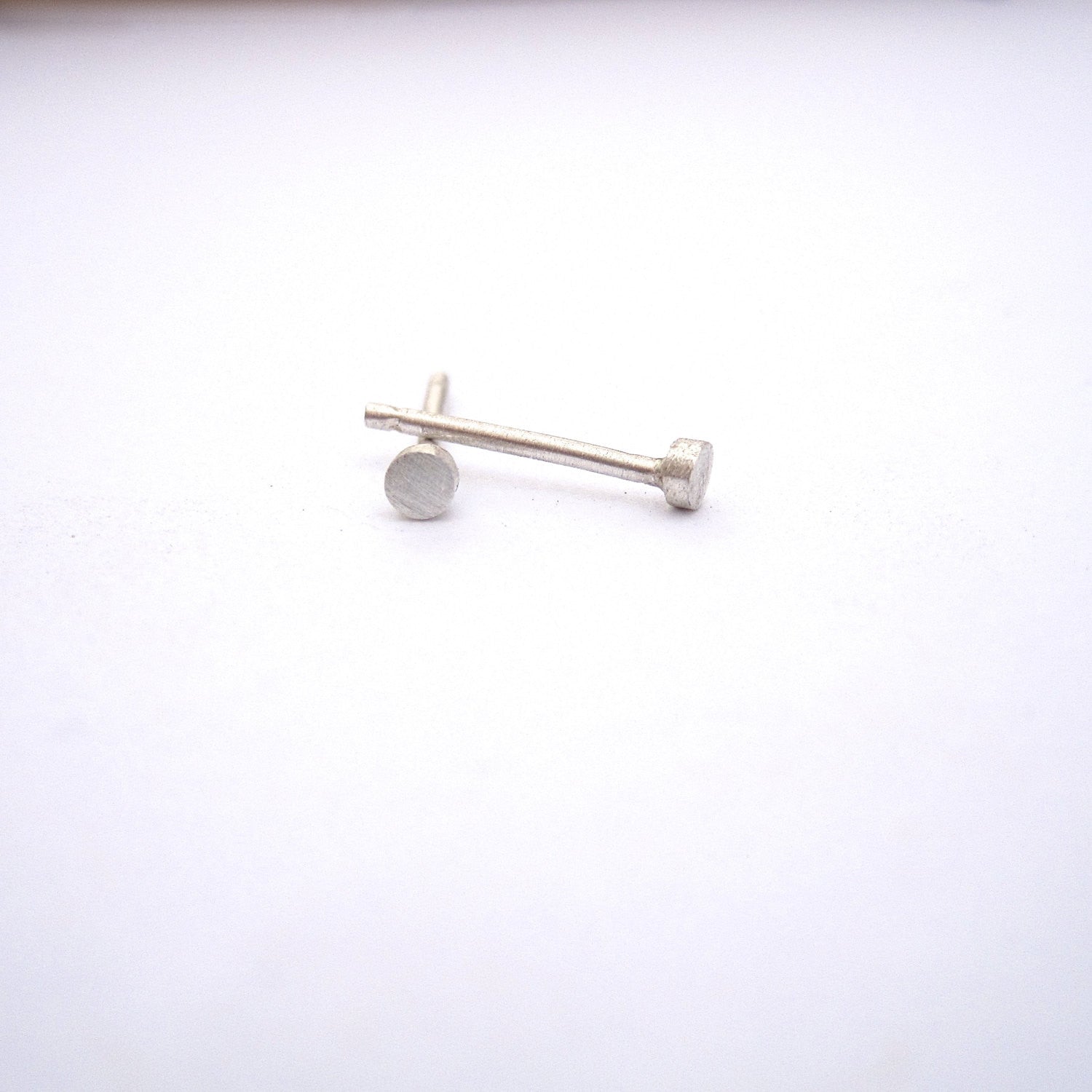 Elegant And Distinctive Hand-Made Circle Stud Earrings - 0139 - Virginia Wynne Designs