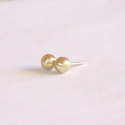 Well Designed, Sophisticated, Hand-Crafted Solid Brass Ball Stud Earrings - 0201 - Virginia Wynne Designs