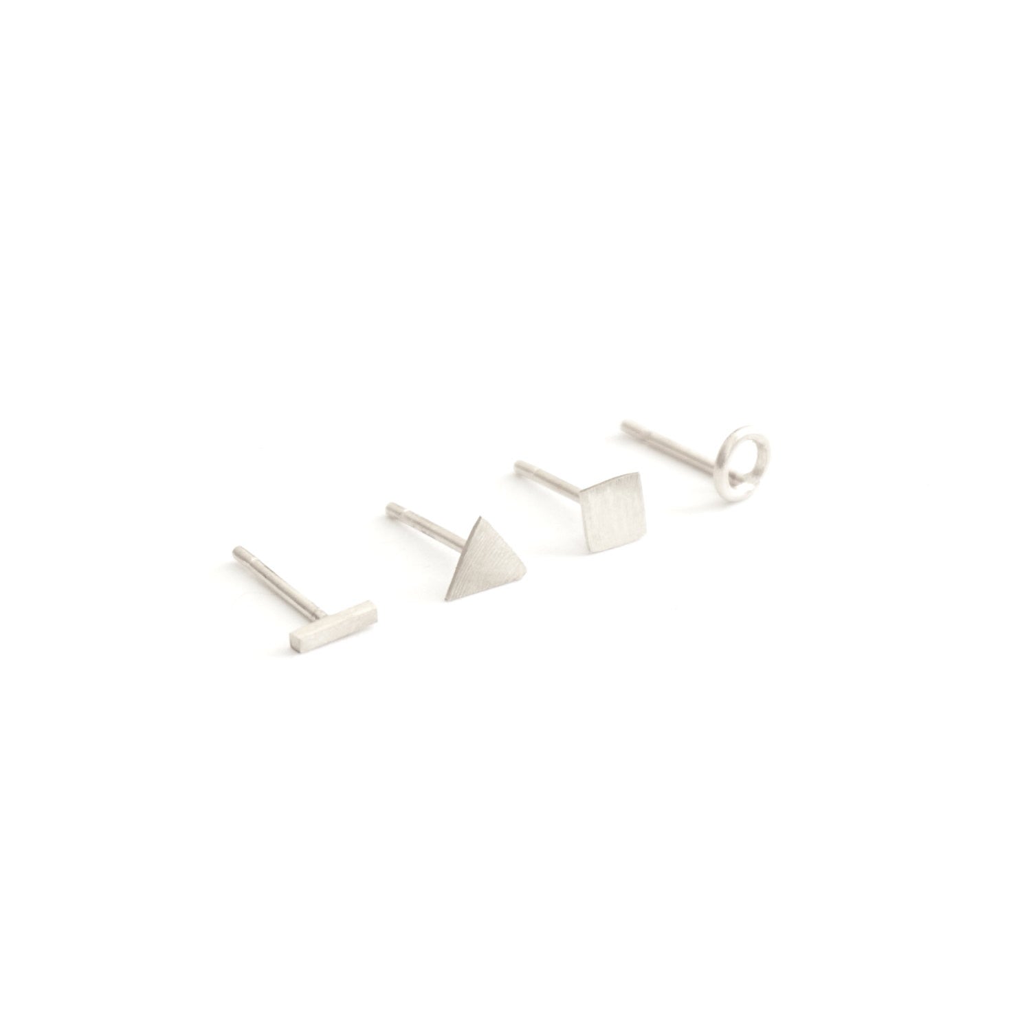 Hand-Crafted, Contemporary Mismatched Stud Earring Set - 0227 - Virginia Wynne Designs