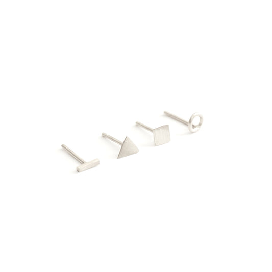 Hand-Crafted, Contemporary Mismatched Stud Earring Set - 0227 - Virginia Wynne Designs